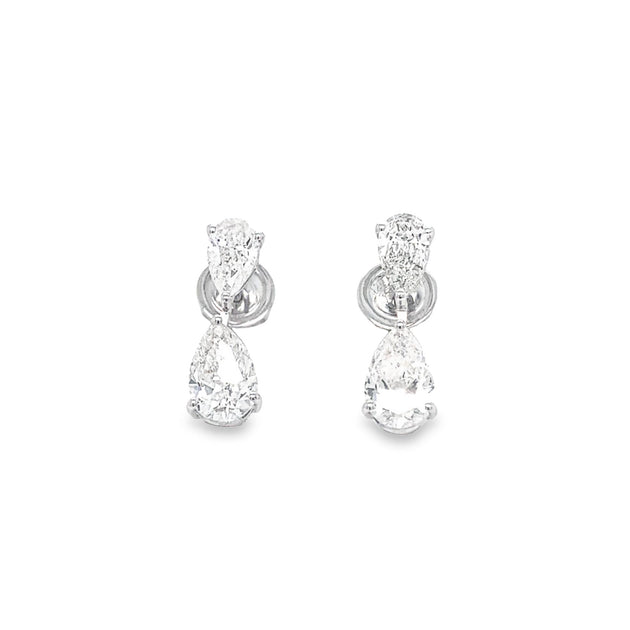 Diamond Drop Stud Earrings Hamlingtons Fine Jewellery