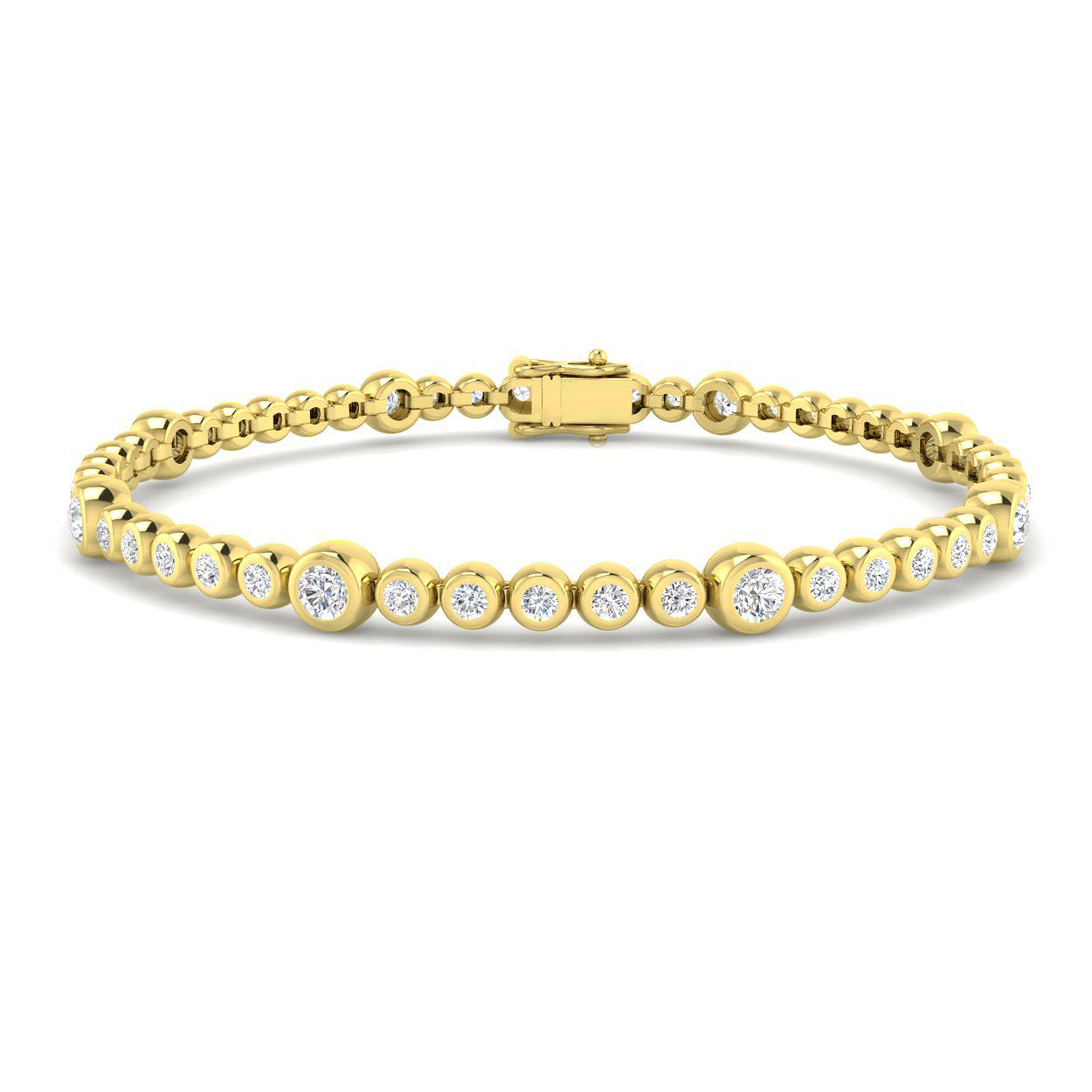 9ct Yellow Gold 1.54ct Laboratory Grown CVD Bracelet