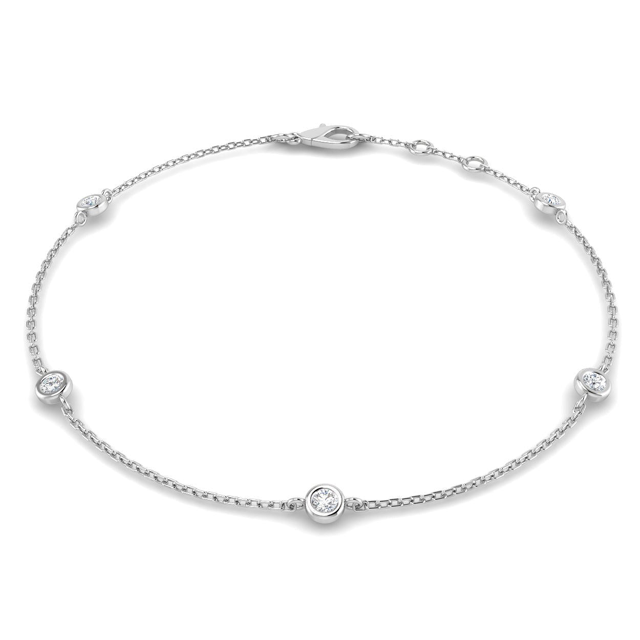 18ct White Gold 0.20ct G SI2 Diamond Bracelet