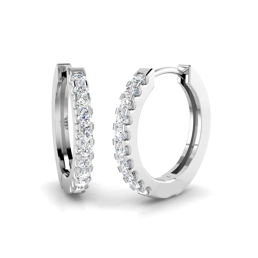 9ct White Gold 0.19ct Laboratory Grown CVD Earrings