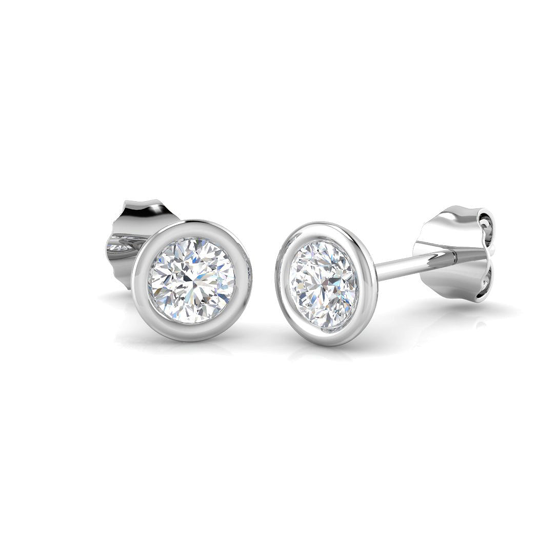9ct White Gold 0.57ct Laboratory Grown CVD Earrings