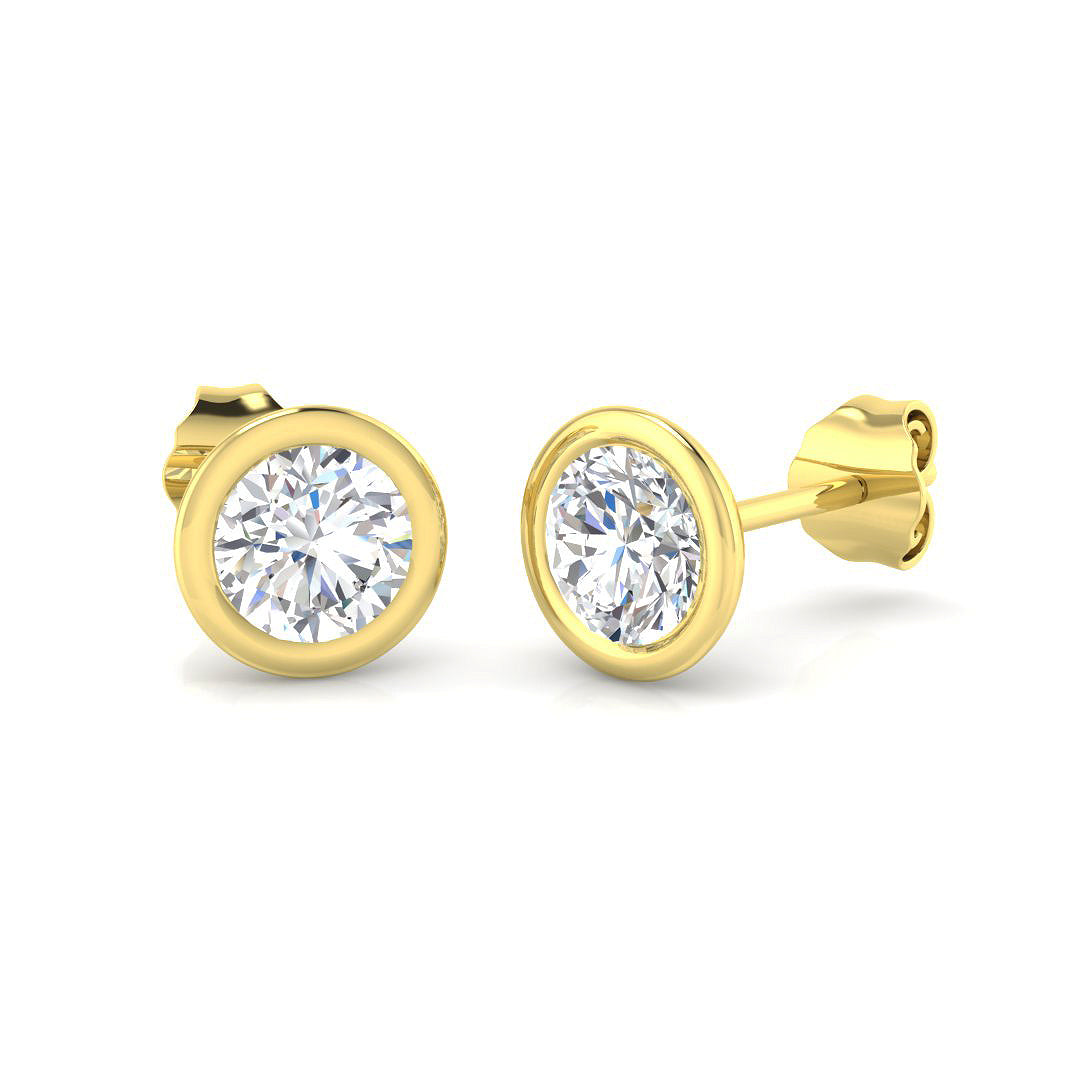 9ct Yellow Gold 1.02ct Laboratory Grown CVD Earrings