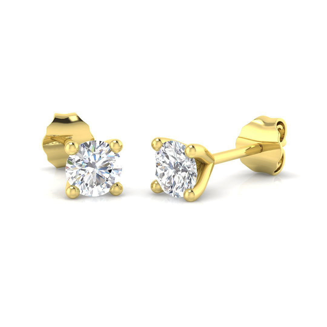 9ct Yellow Gold 0.51ct Laboratory Grown CVD Earrings