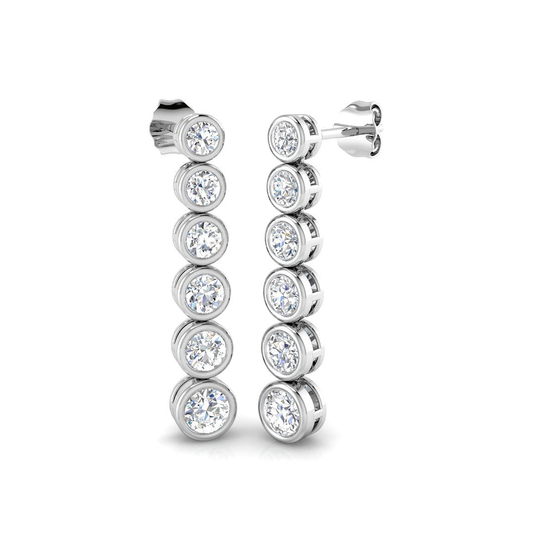 9ct White Gold 2.05ct Laboratory Grown CVD Earrings