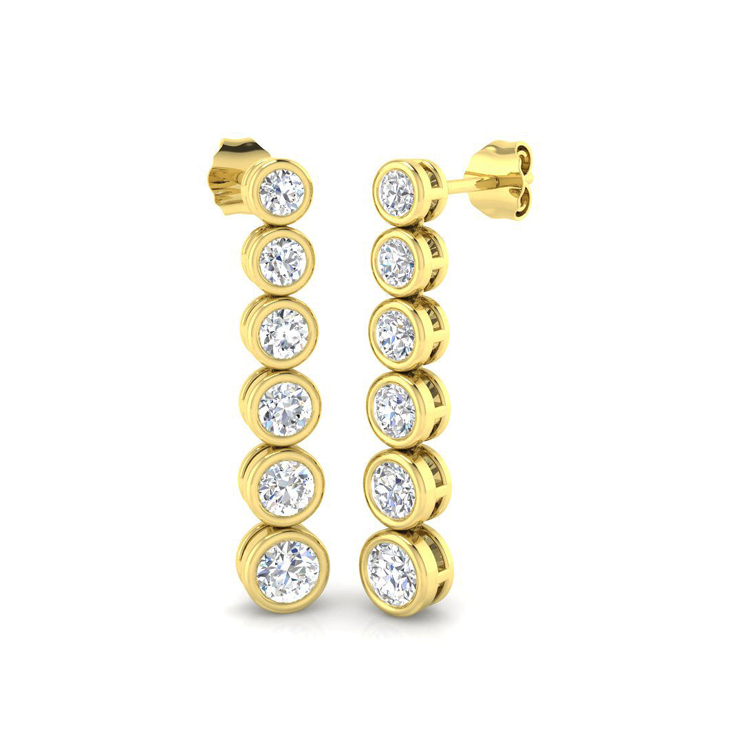 9ct Yellow Gold 2.05ct Laboratory Grown CVD Earrings