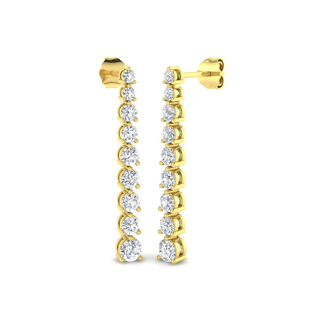 9ct Yellow Gold 1.46ct Laboratory Grown CVD Earrings