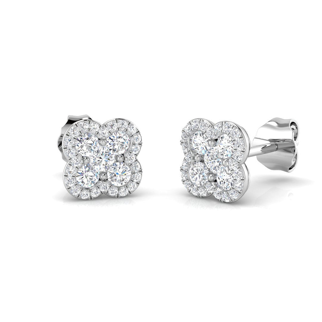 9ct White Gold 0.51ct G SI2 Diamond Earrings
