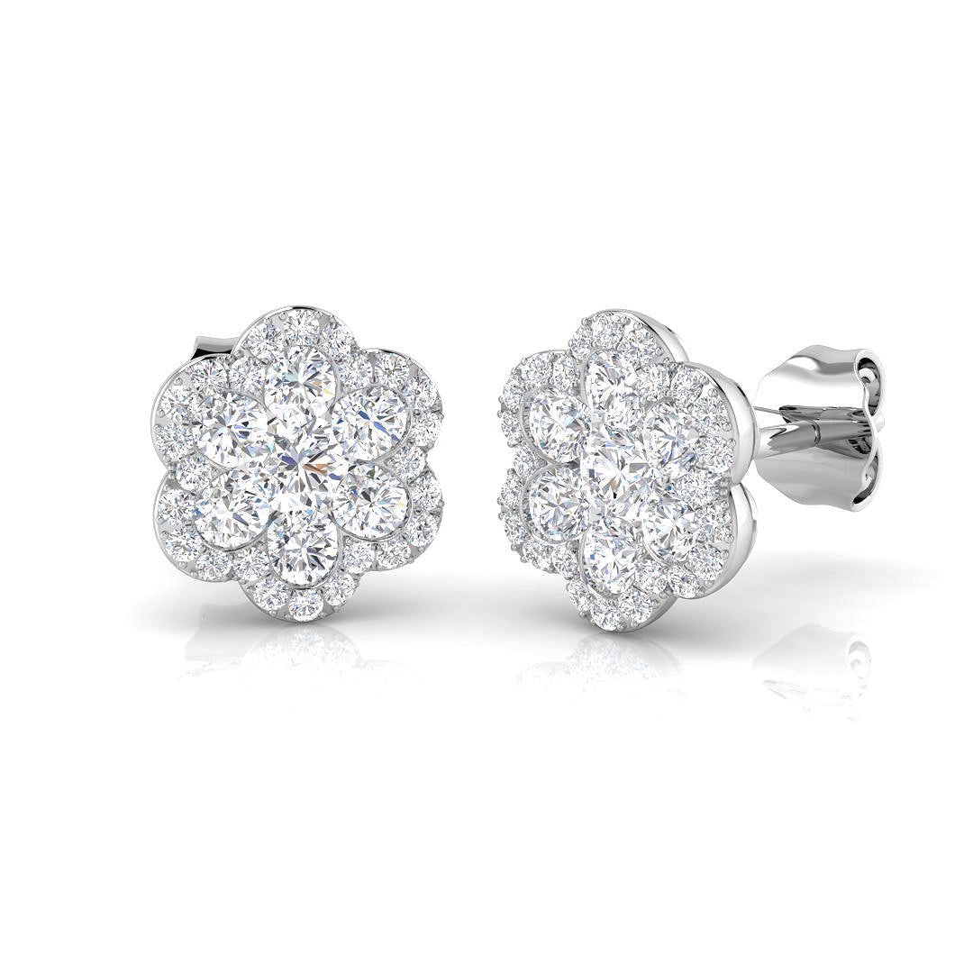 9ct White Gold 0.56ct Laboratory Grown CVD Earrings
