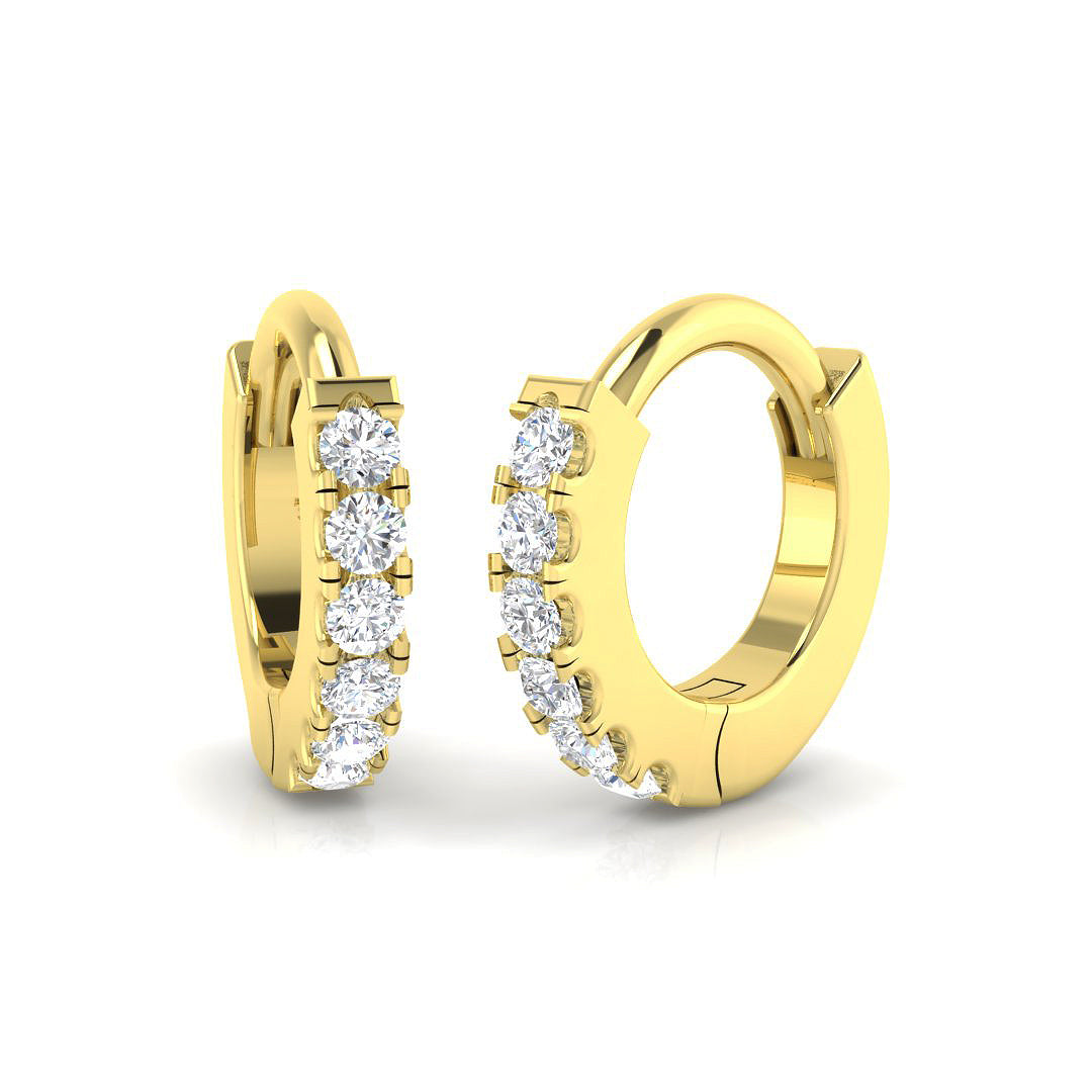9ct Yellow Gold 0.06ct G SI2 Diamond Earrings
