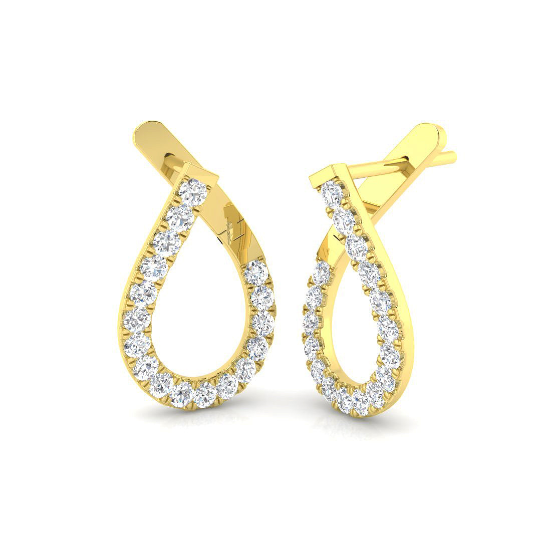18ct Yellow Gold 1.03ct G SI2 Diamond Earrings