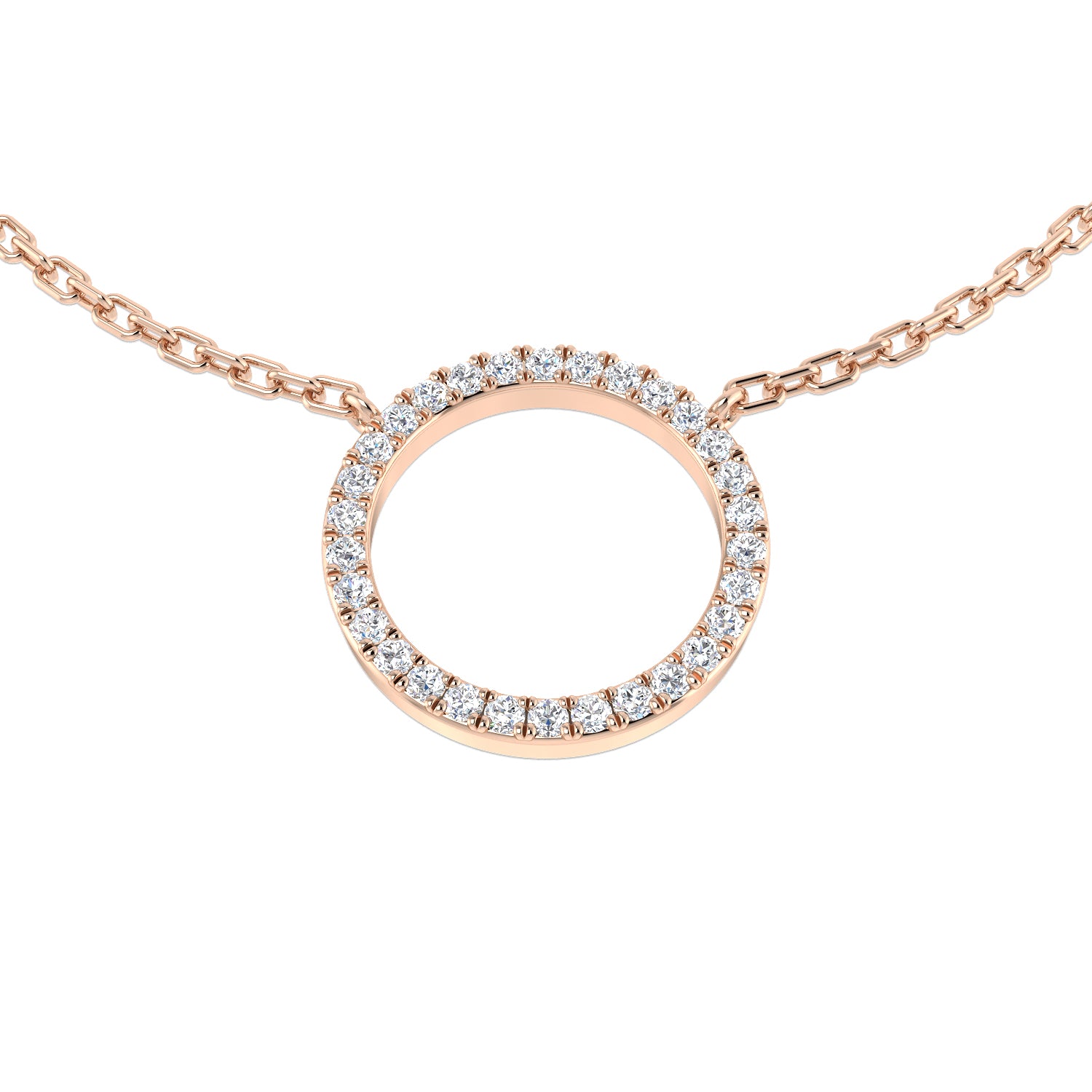 18ct Rose Gold 0.10ct G SI1 Diamond Necklace