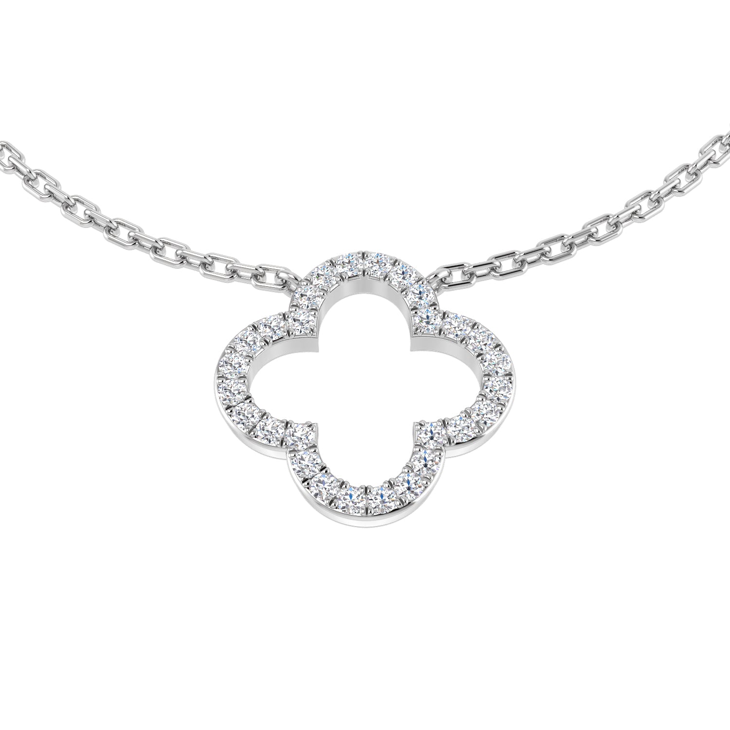 9ct White Gold 0.13ct G SI2 Diamond Necklace