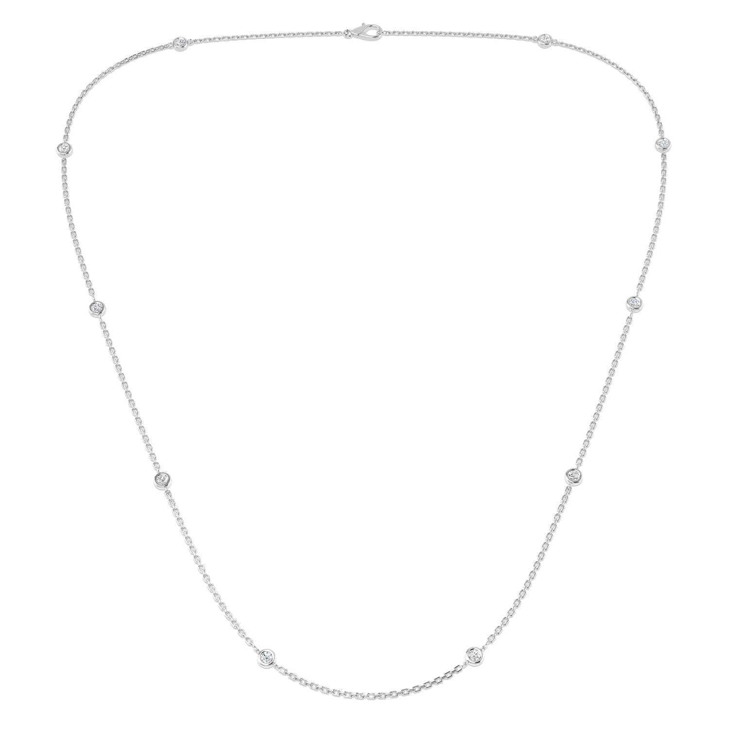 18ct White Gold 0.39ct G SI2 Diamond Necklace