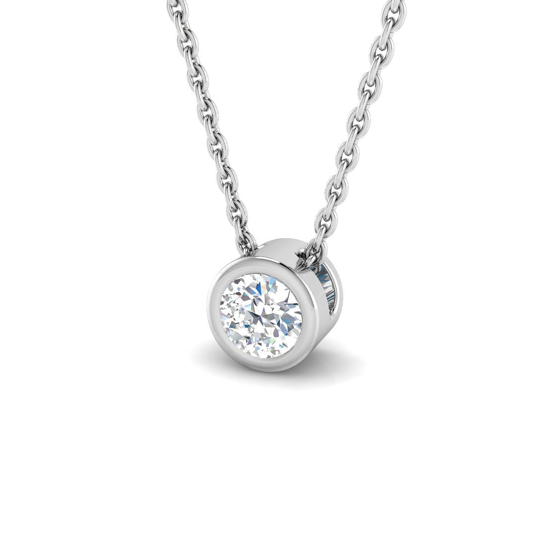 9ct White Gold 0.22ct G SI2 Diamond Pendant