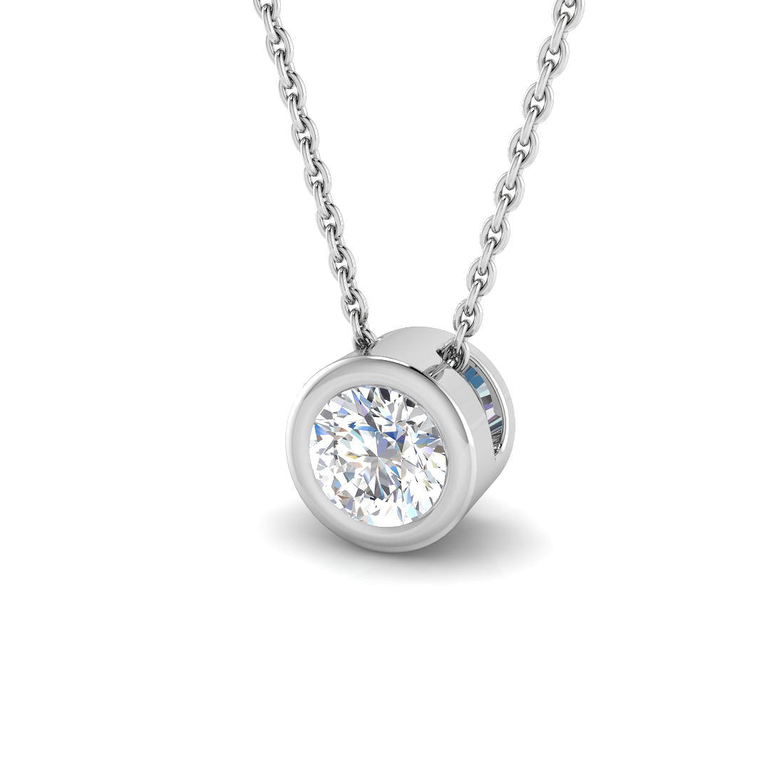 9ct White Gold 0.41ct G I1 Diamond Pendant