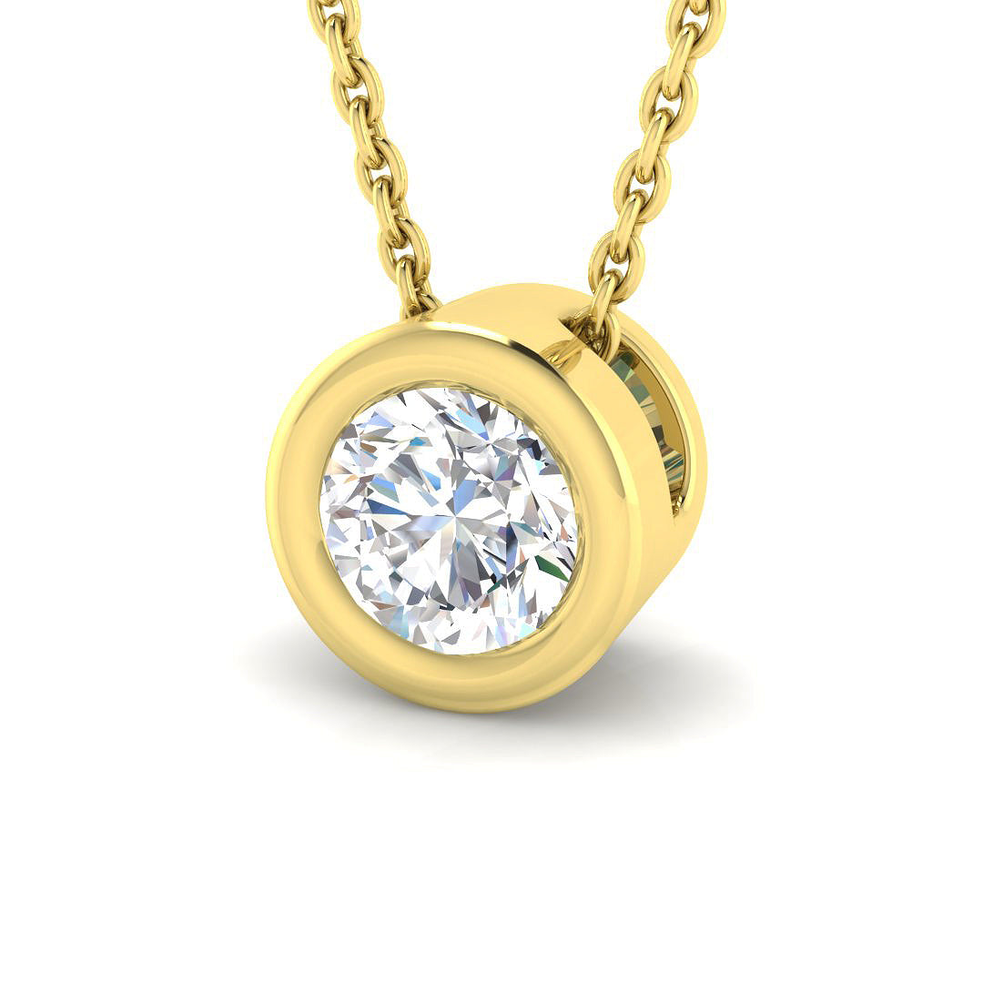 18ct Yellow Gold 0.47ct G SI2 Diamond Pendant