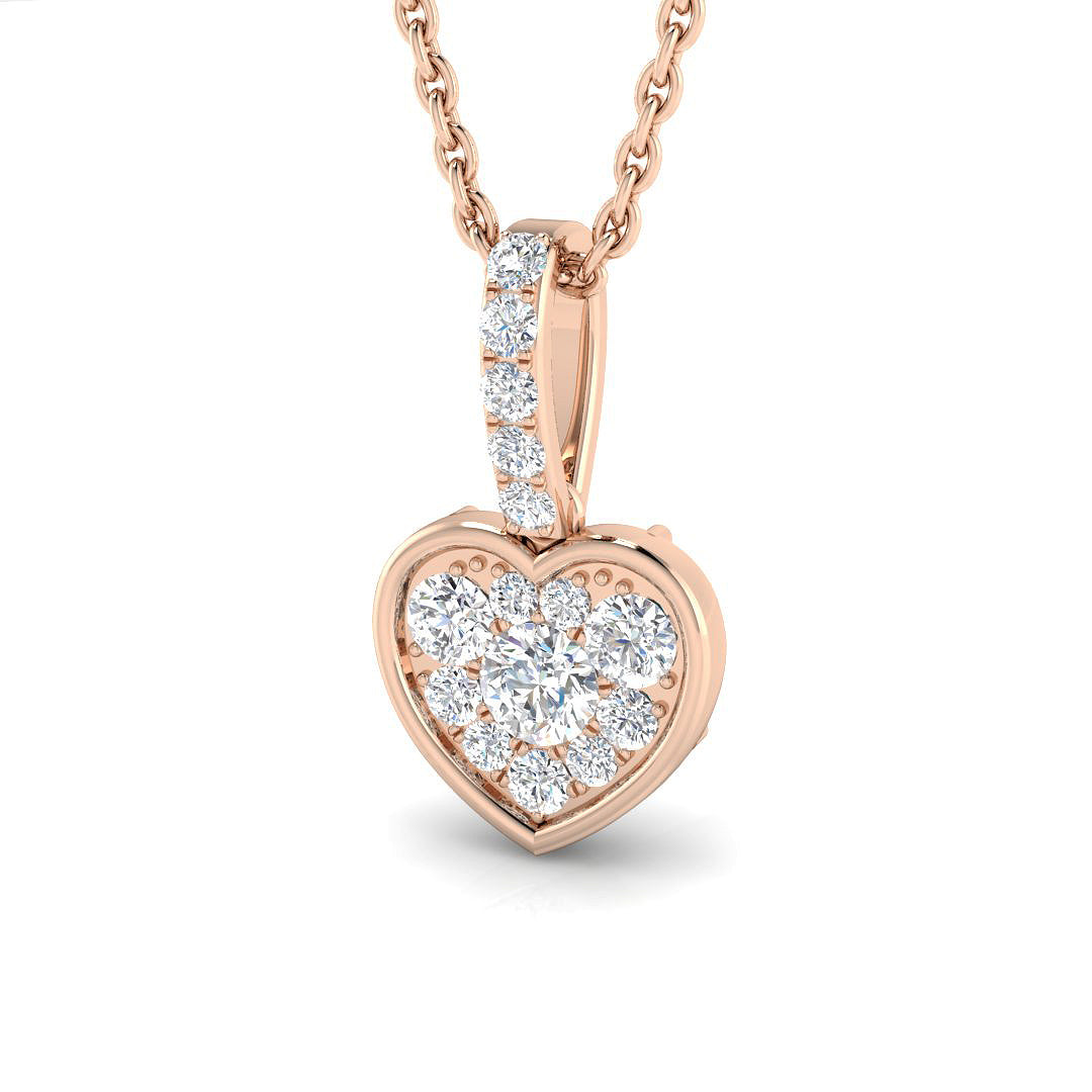 18ct Rose Gold 0.23ct G SI2 Diamond Pendant