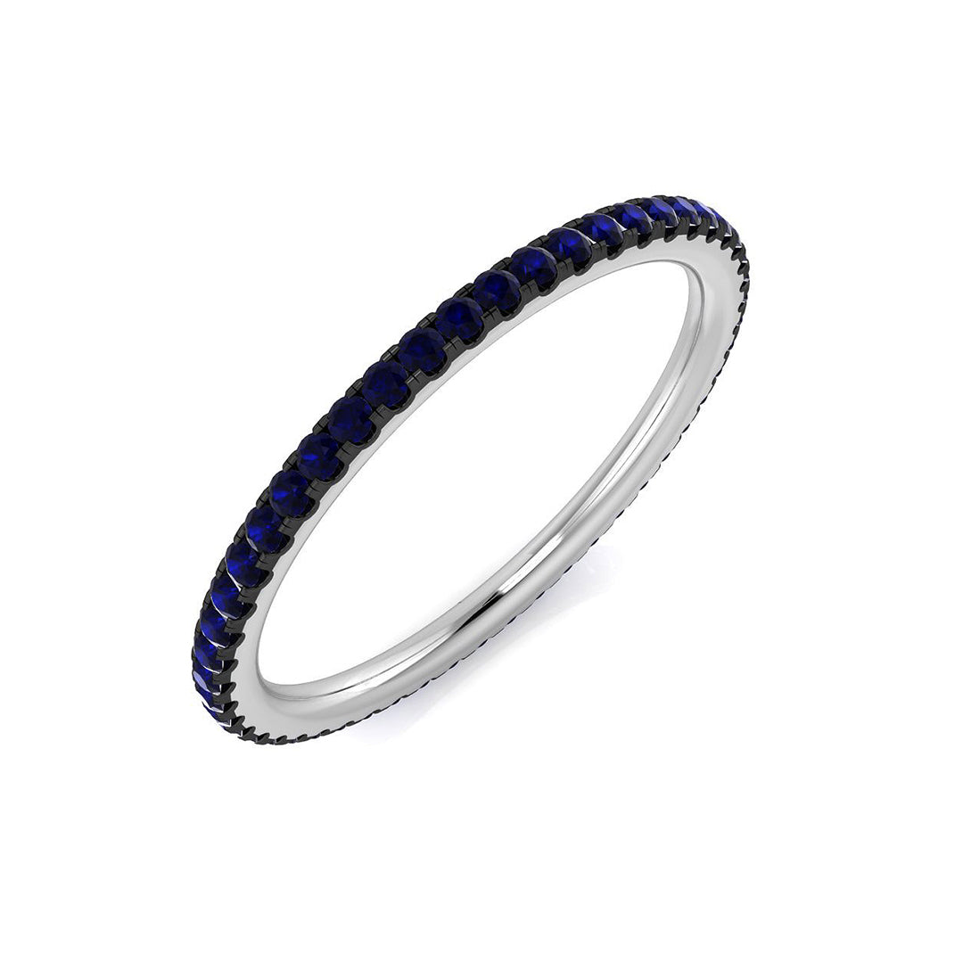 18ct White Gold 0.38ct Blue Sapphire Ring