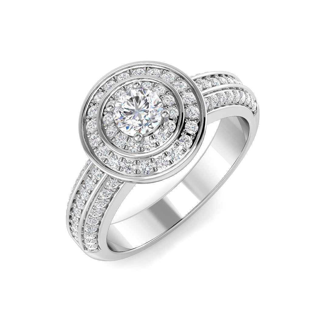 9ct White Gold 0.59ct G SI2 Diamond Ring