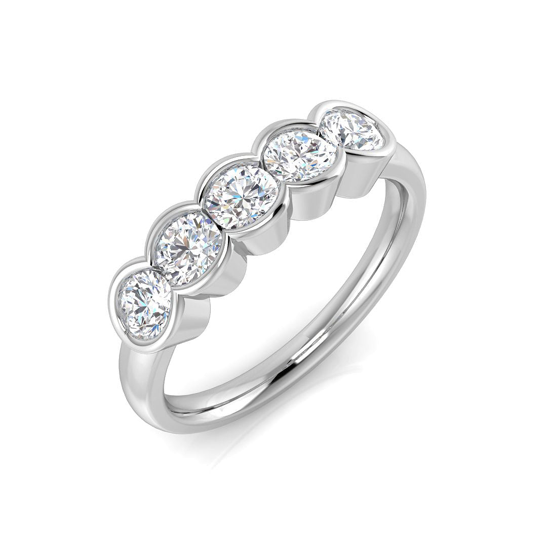 9ct White Gold 0.74ct Laboratory Grown CVD Ring