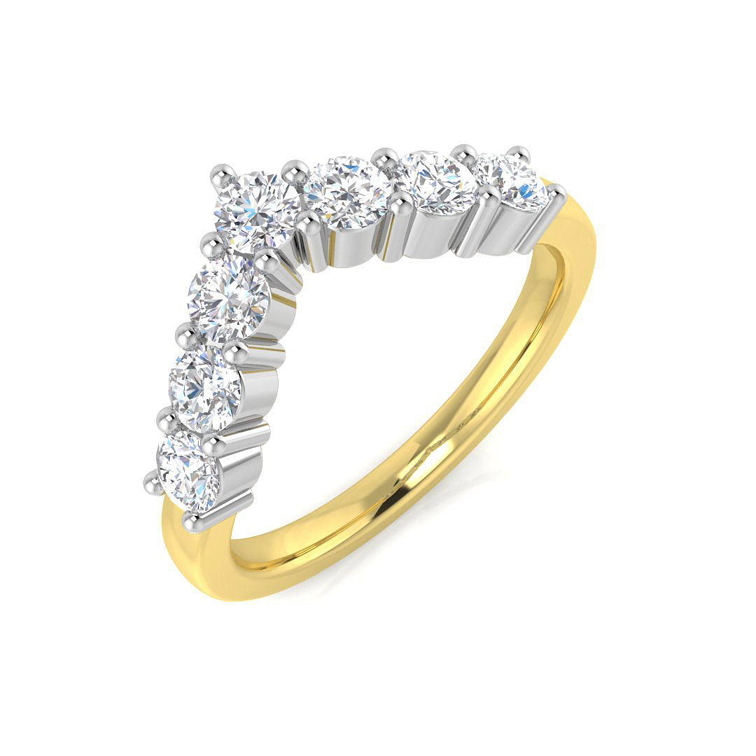 9ct Two-Tone Gold 0.78ct G I1 Diamond Ring