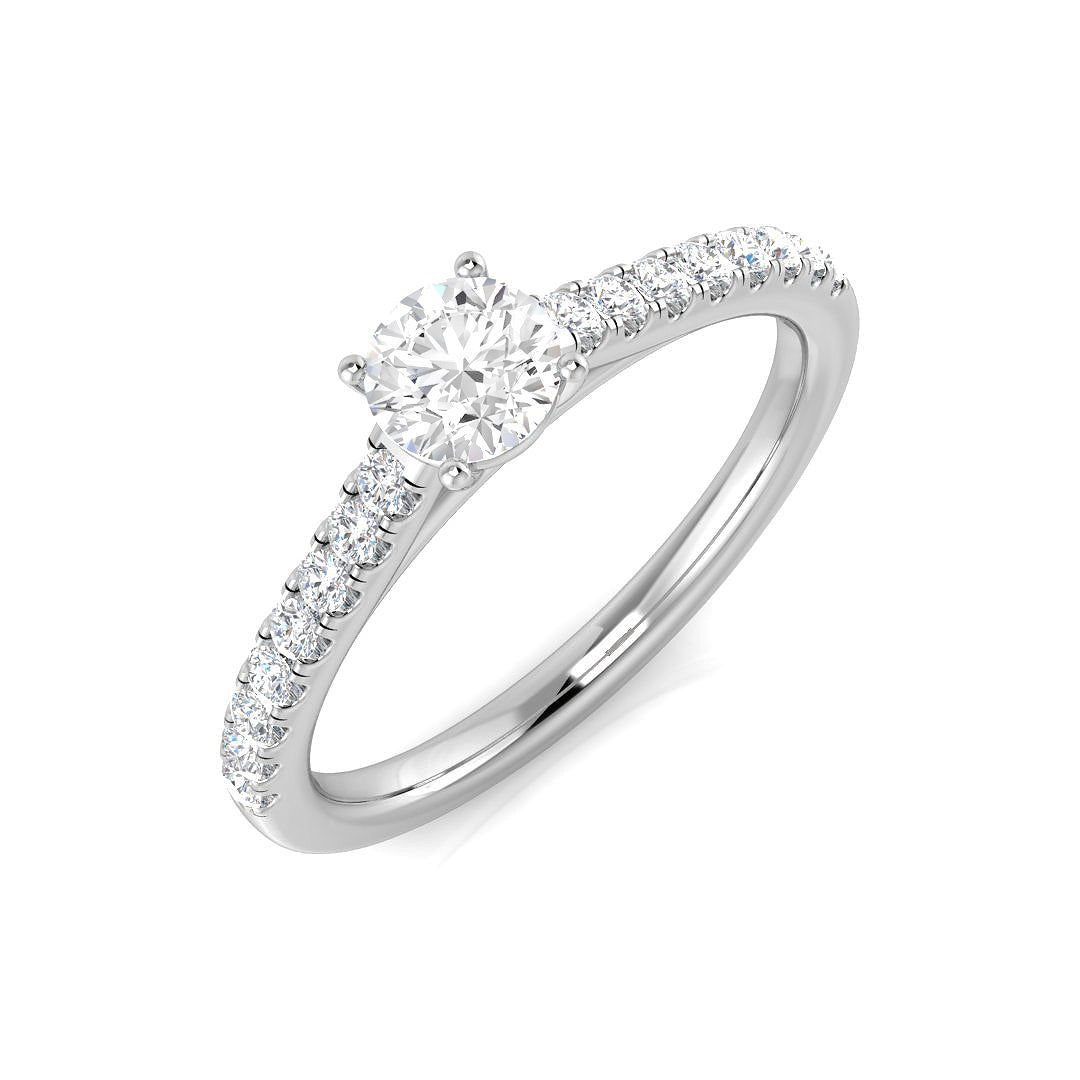 Platinum 0.54ct G SI1 Diamond Ring