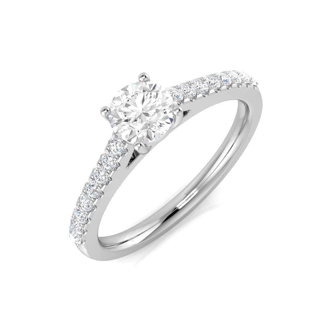 18ct White Gold 0.61ct G SI1 Diamond Ring