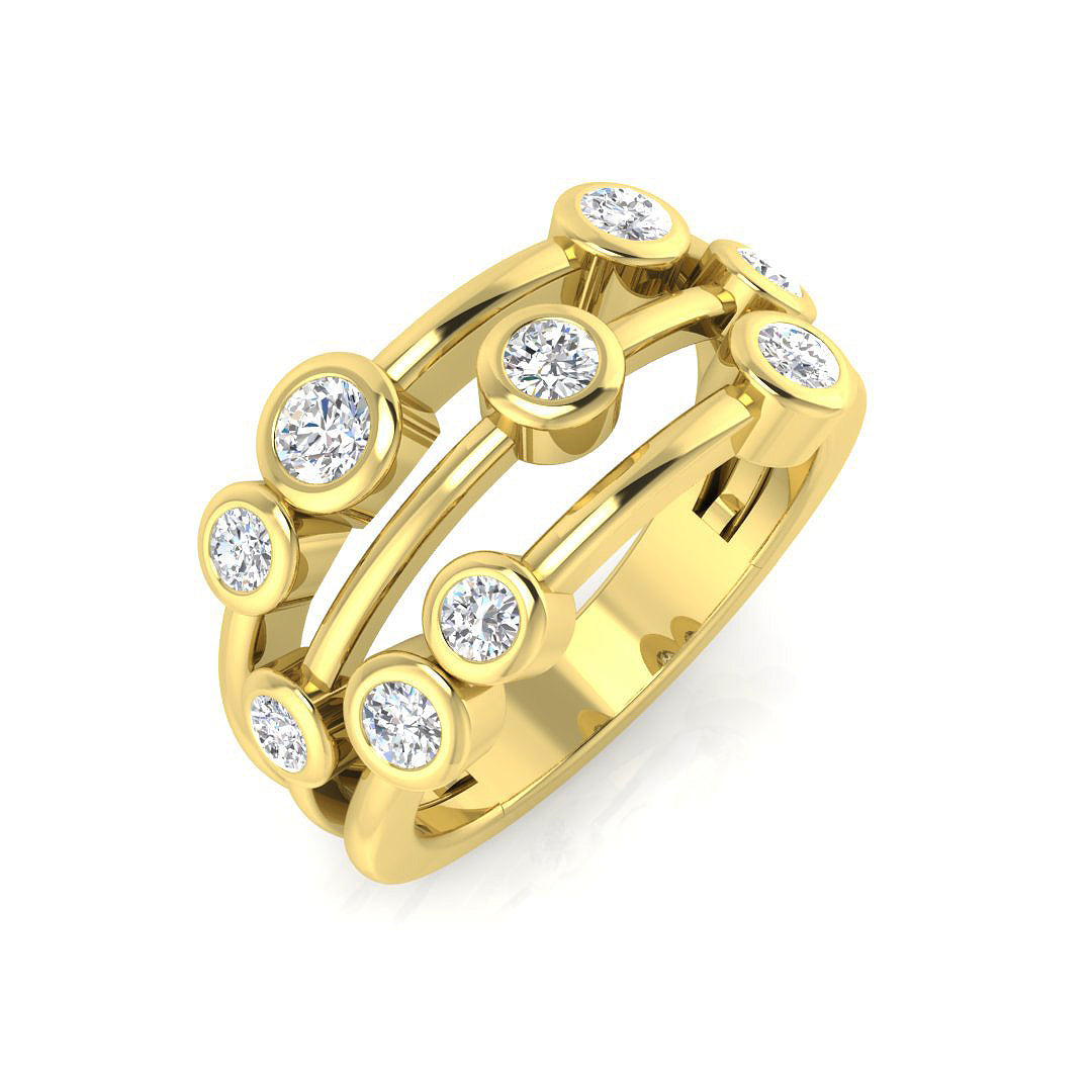 9ct Yellow Gold 0.69ct Laboratory Grown CVD Ring