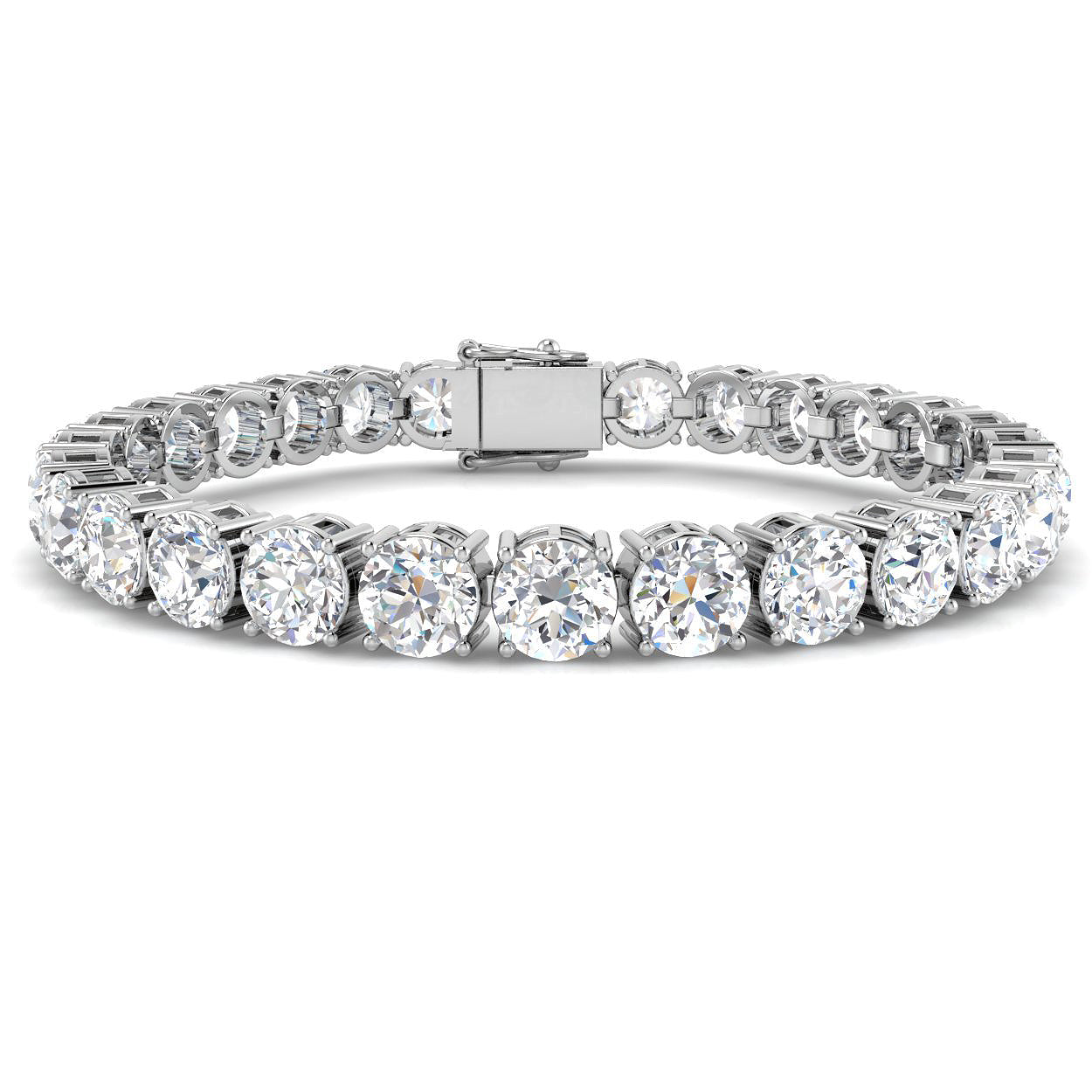 18ct White Gold 28.46ct Laboratory Grown CVD Bracelet