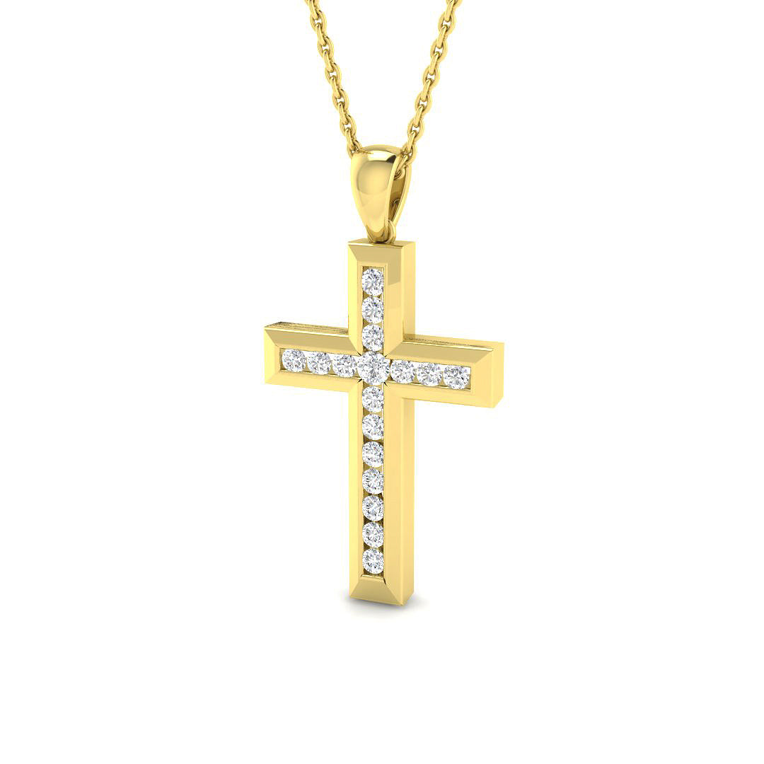 9ct Yellow Gold 0.23ct G I1 Diamond Pendant