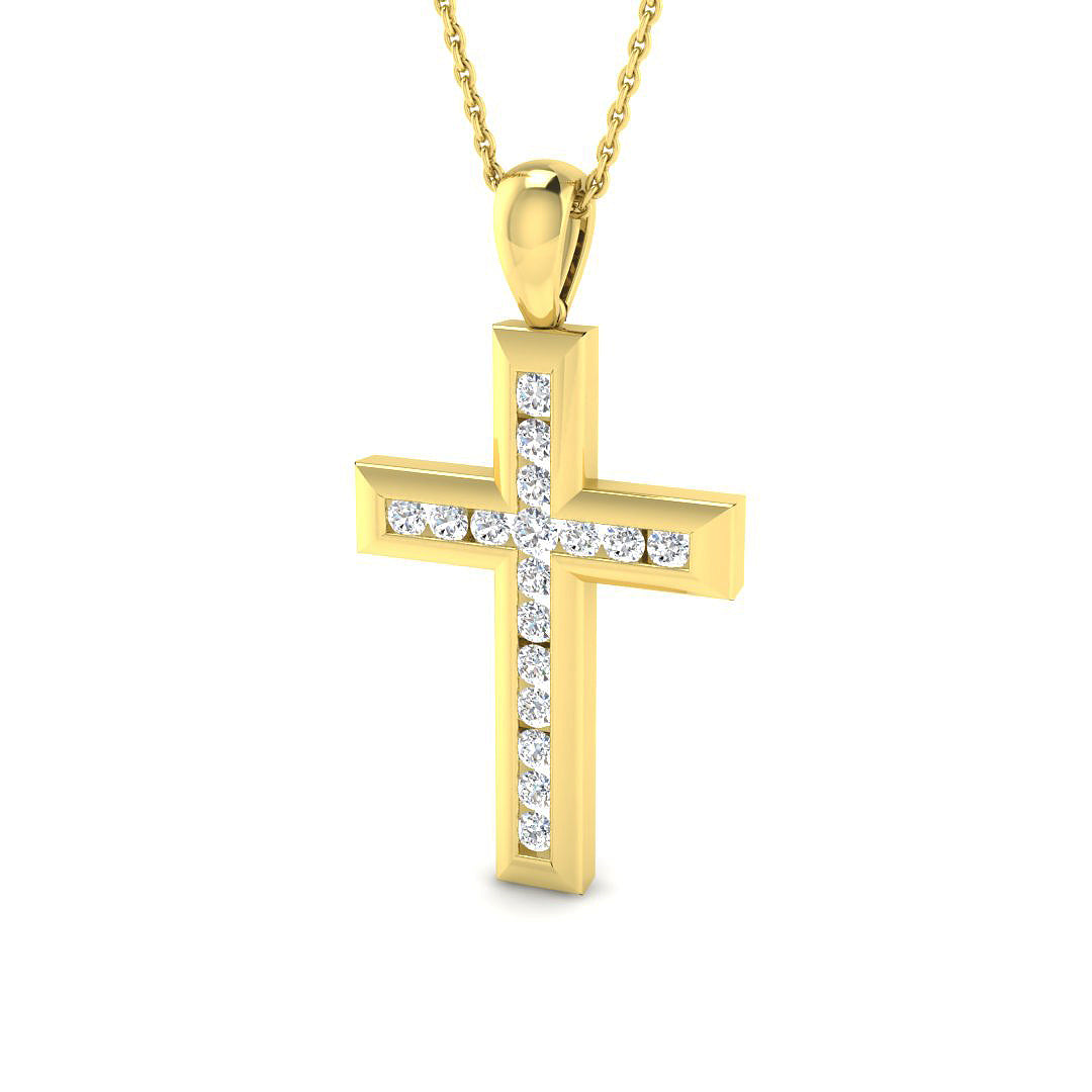 9ct Yellow Gold 0.54ct G I1 Diamond Pendant