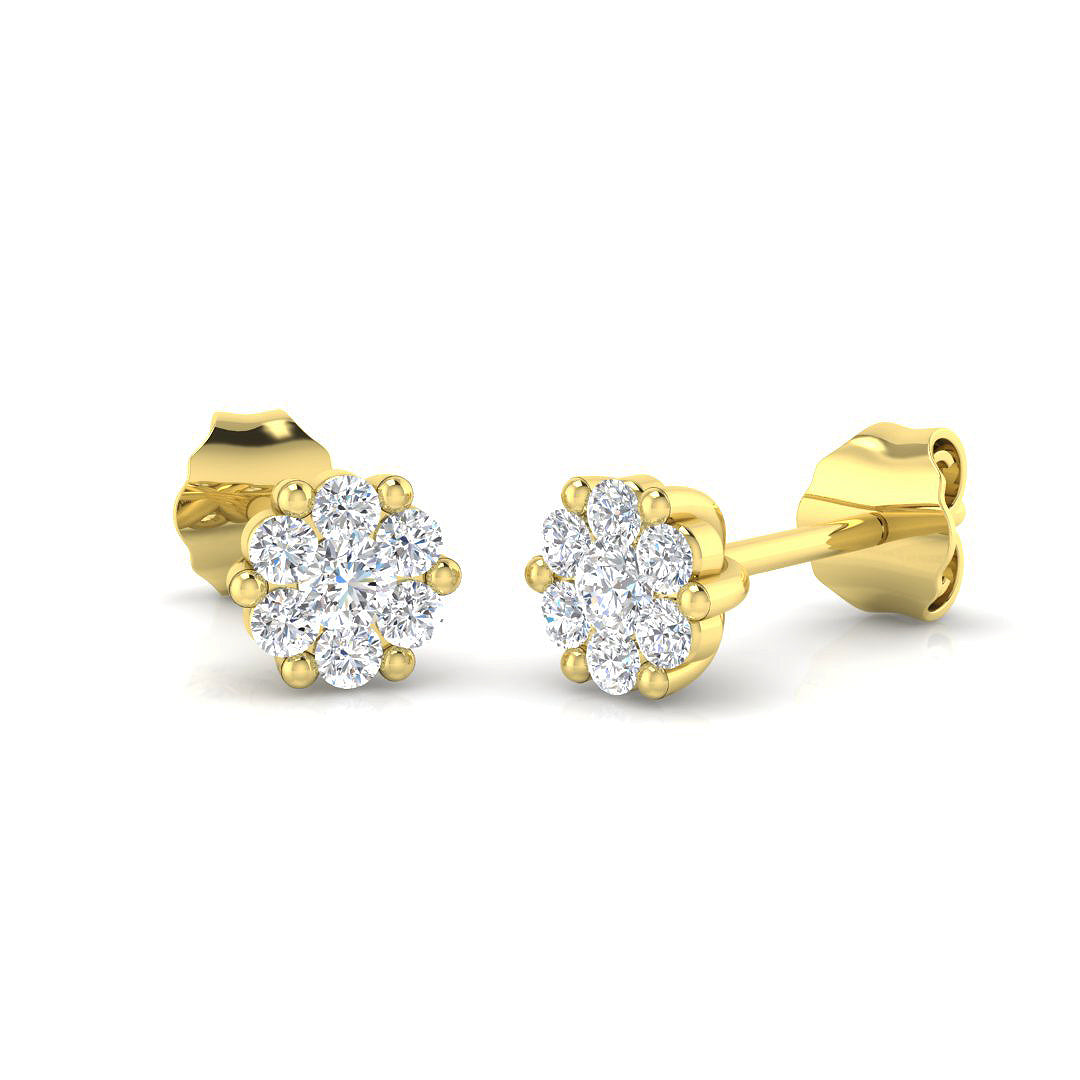 9ct Yellow Gold 0.30ct G I1 Diamond Earrings
