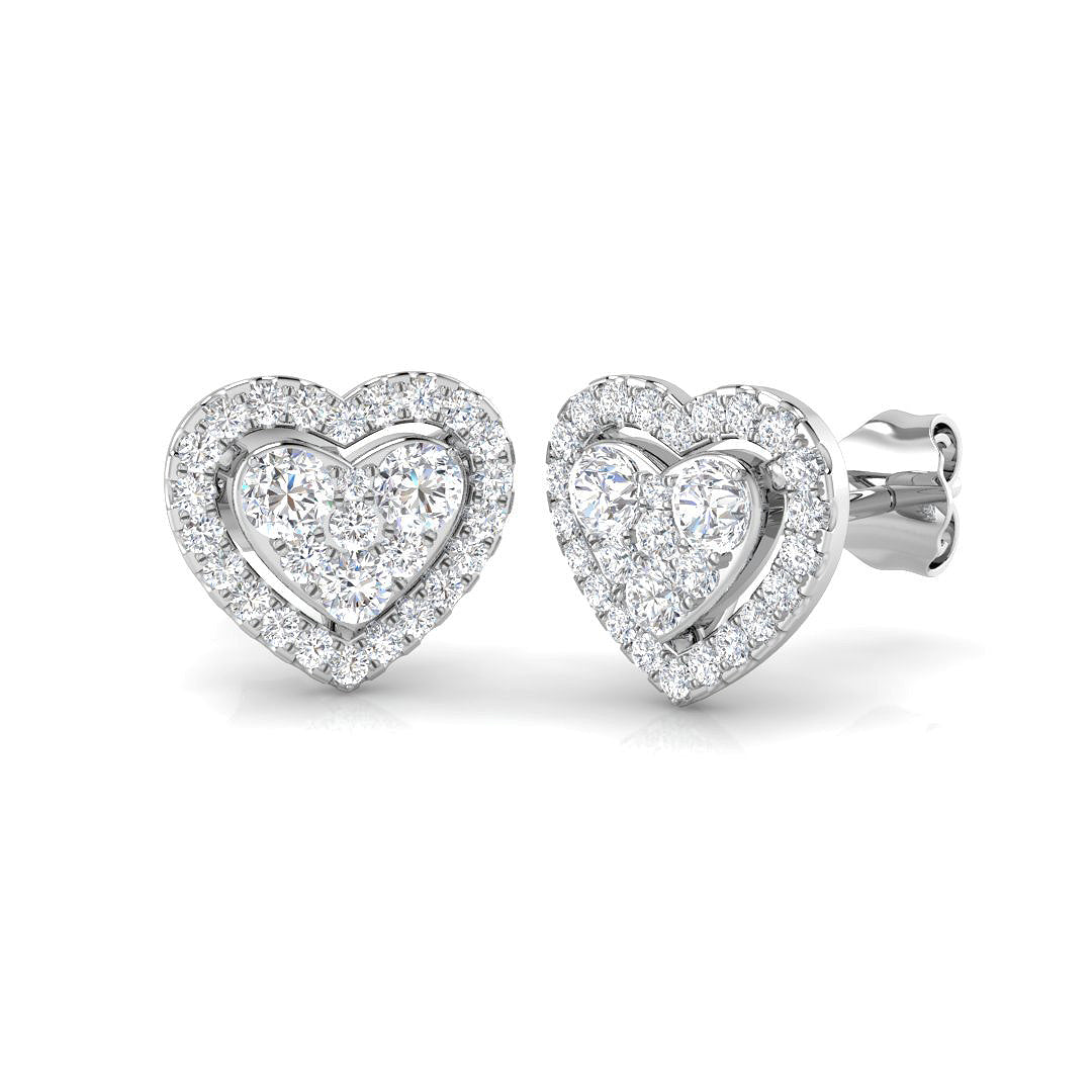 9ct White Gold 0.63ct Laboratory Grown CVD Earrings