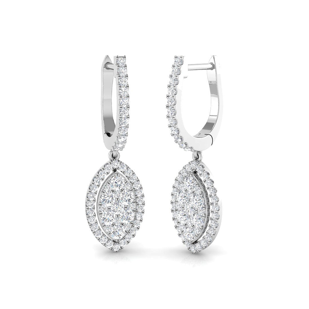 18ct White Gold 0.90ct G SI2 Diamond Earrings