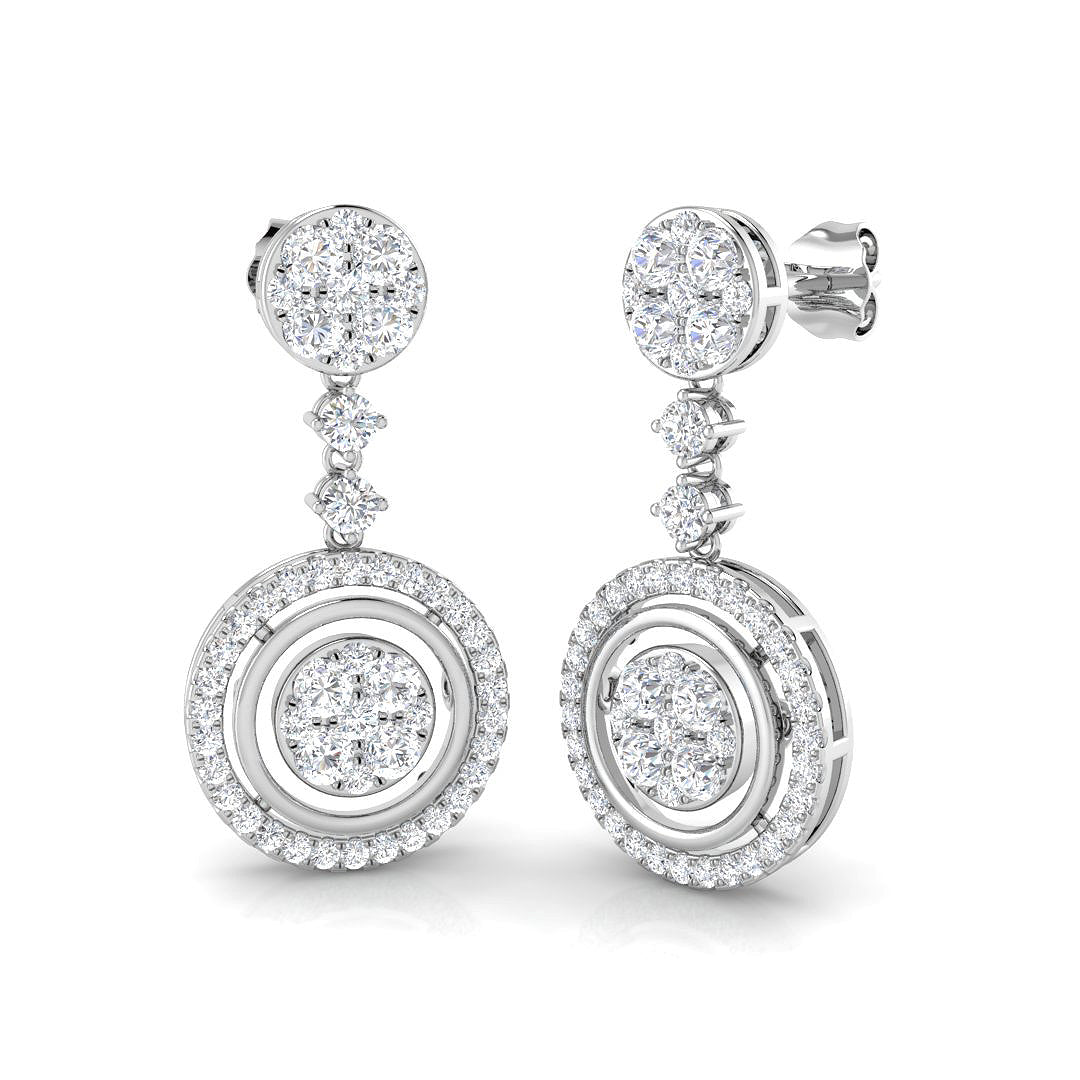 18ct White Gold 1.86ct G SI1 Diamond Earrings