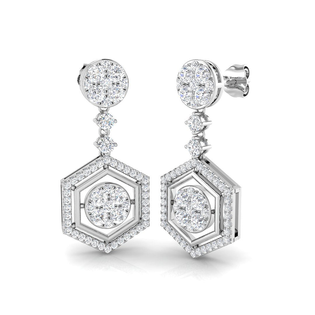 18ct White Gold 1.75ct G SI1 Diamond Earrings