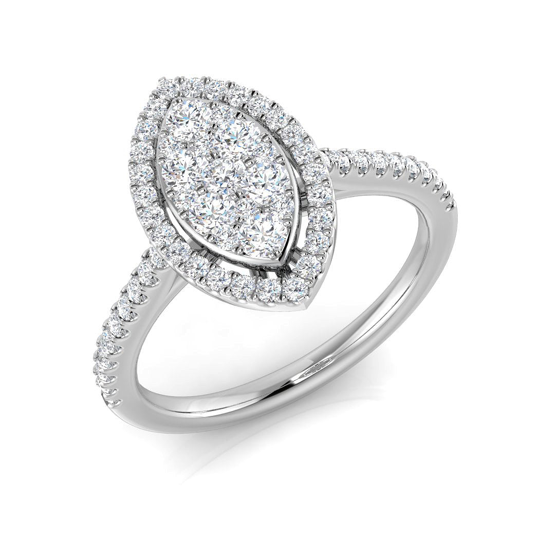 9ct White Gold 0.51ct G SI2 Diamond Ring