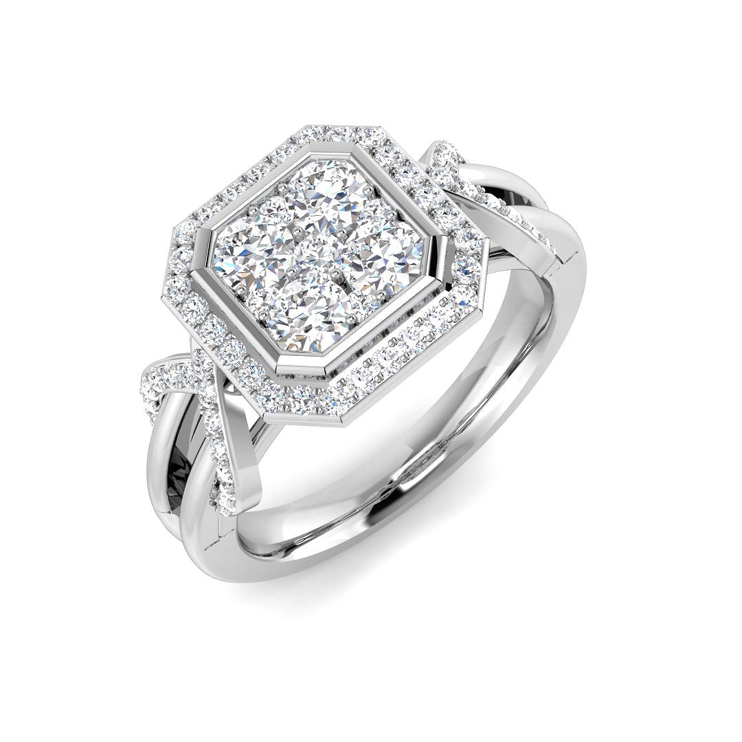 9ct White Gold 0.82ct G SI2 Diamond Ring