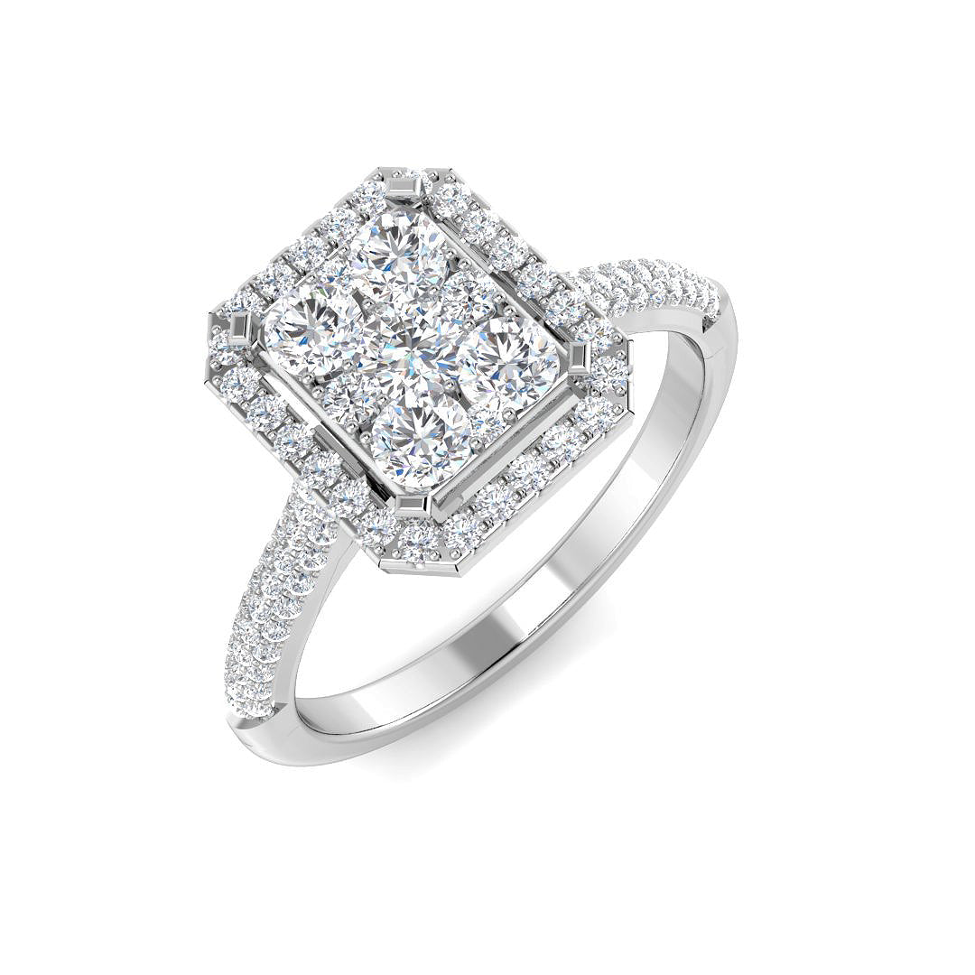 9ct White Gold 0.81ct G SI2 Diamond Ring