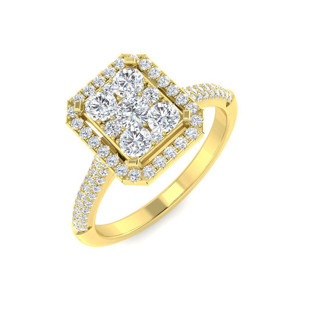9ct Yellow Gold 0.81ct G SI2 Diamond Ring