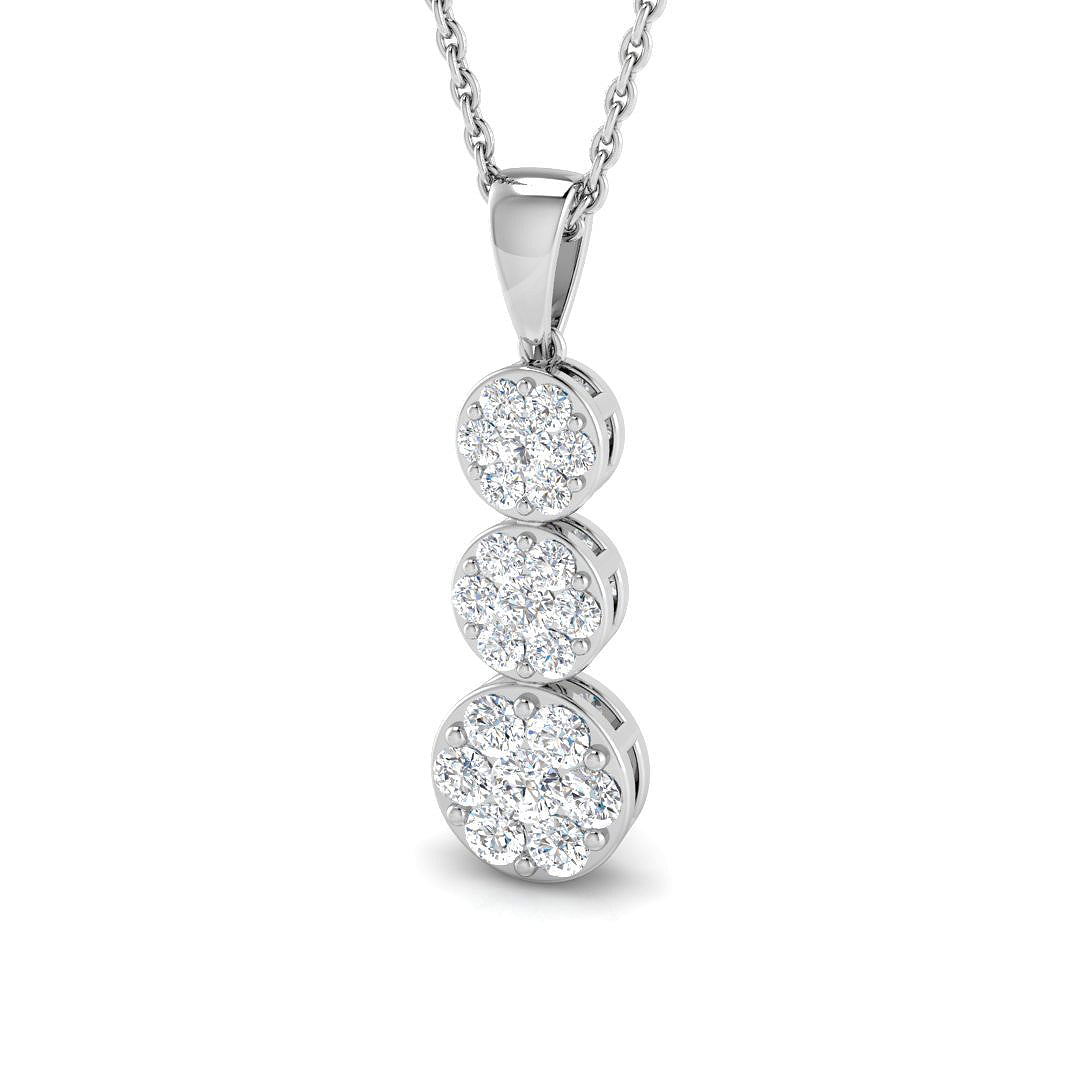 9ct White Gold 0.48ct G I1 Diamond Pendant