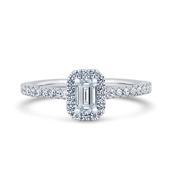 EHW03 Emerald Engagement Ring