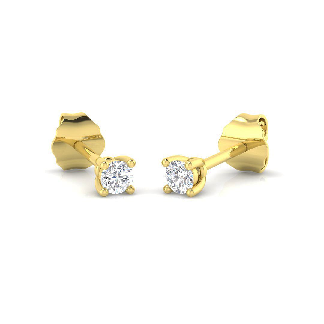 9ct Yellow Gold 0.20ct G SI2 Diamond Earrings