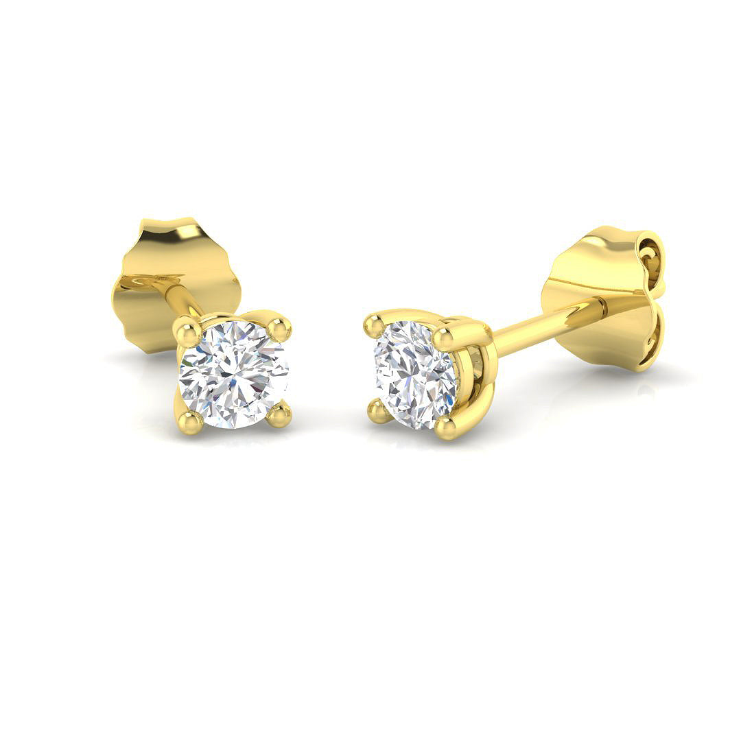 9ct Yellow Gold 1.54ct Laboratory Grown CVD Earrings