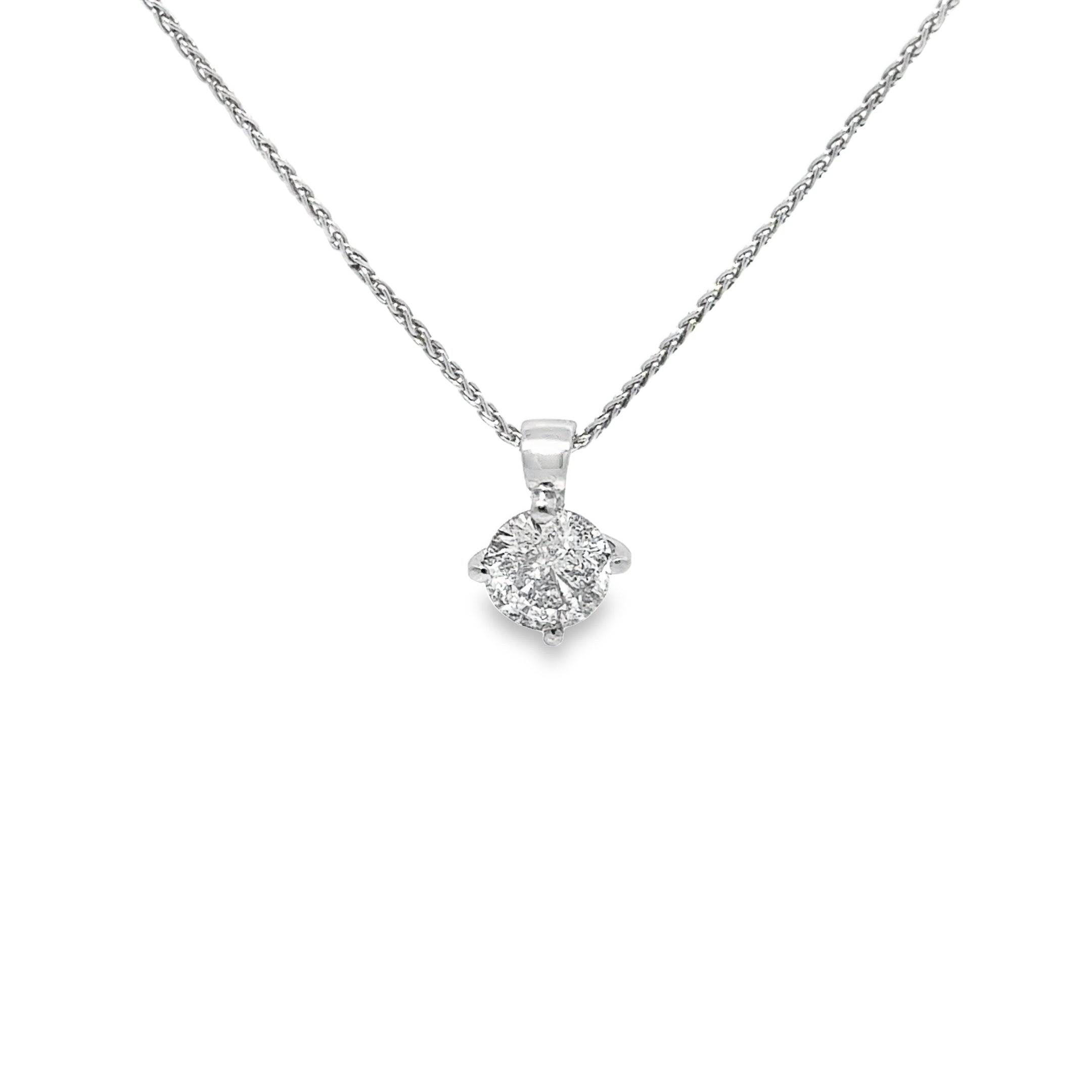 1.80ct Natural Diamond Solitaire Pendant Set In Platinum
