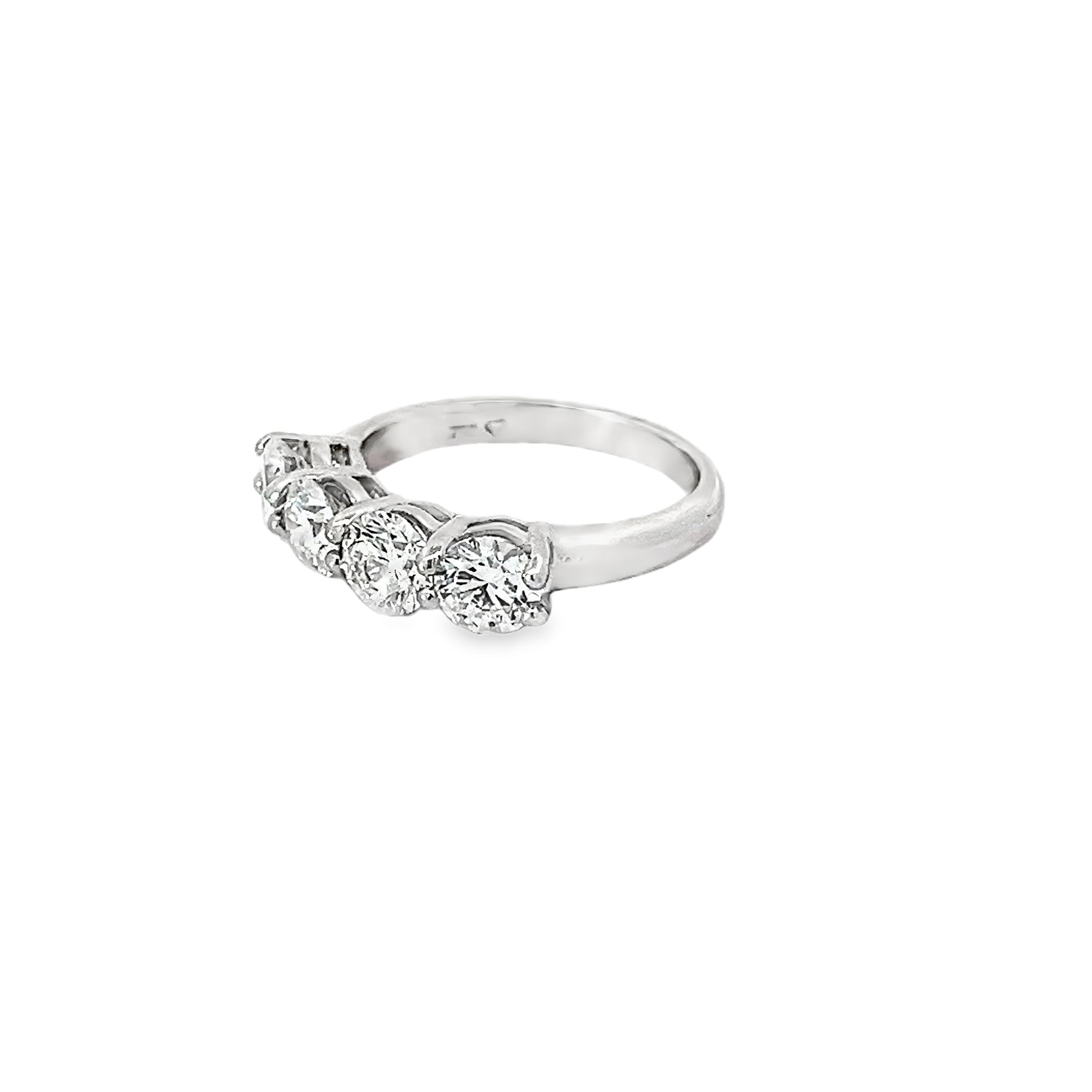 2.08ct Lab Grown Round Brilliant Cut Diamond 4 Stone Ring Set In 18ct White Gold