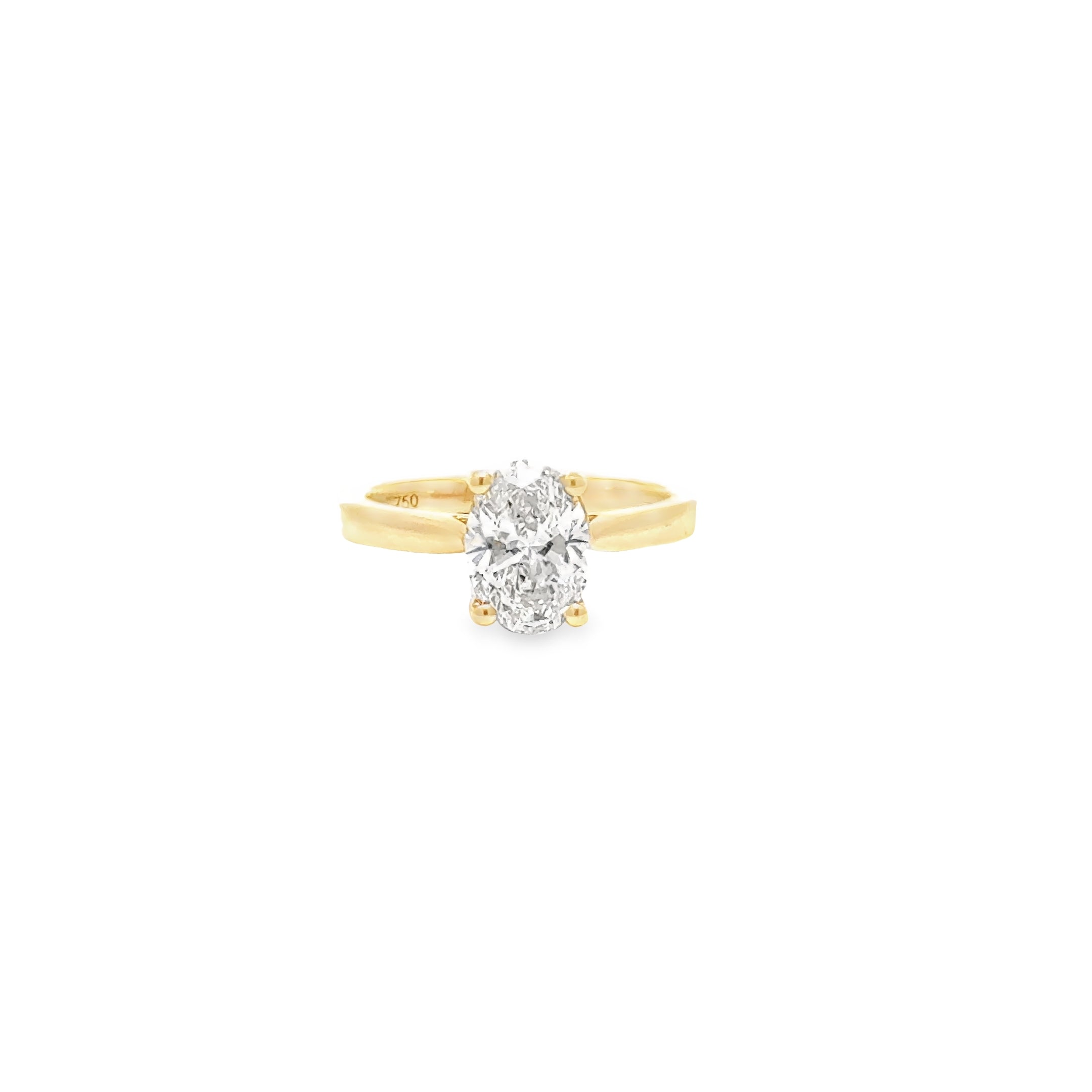 1.58ct Lab Grown Oval Cut Diamond Engagement Ring