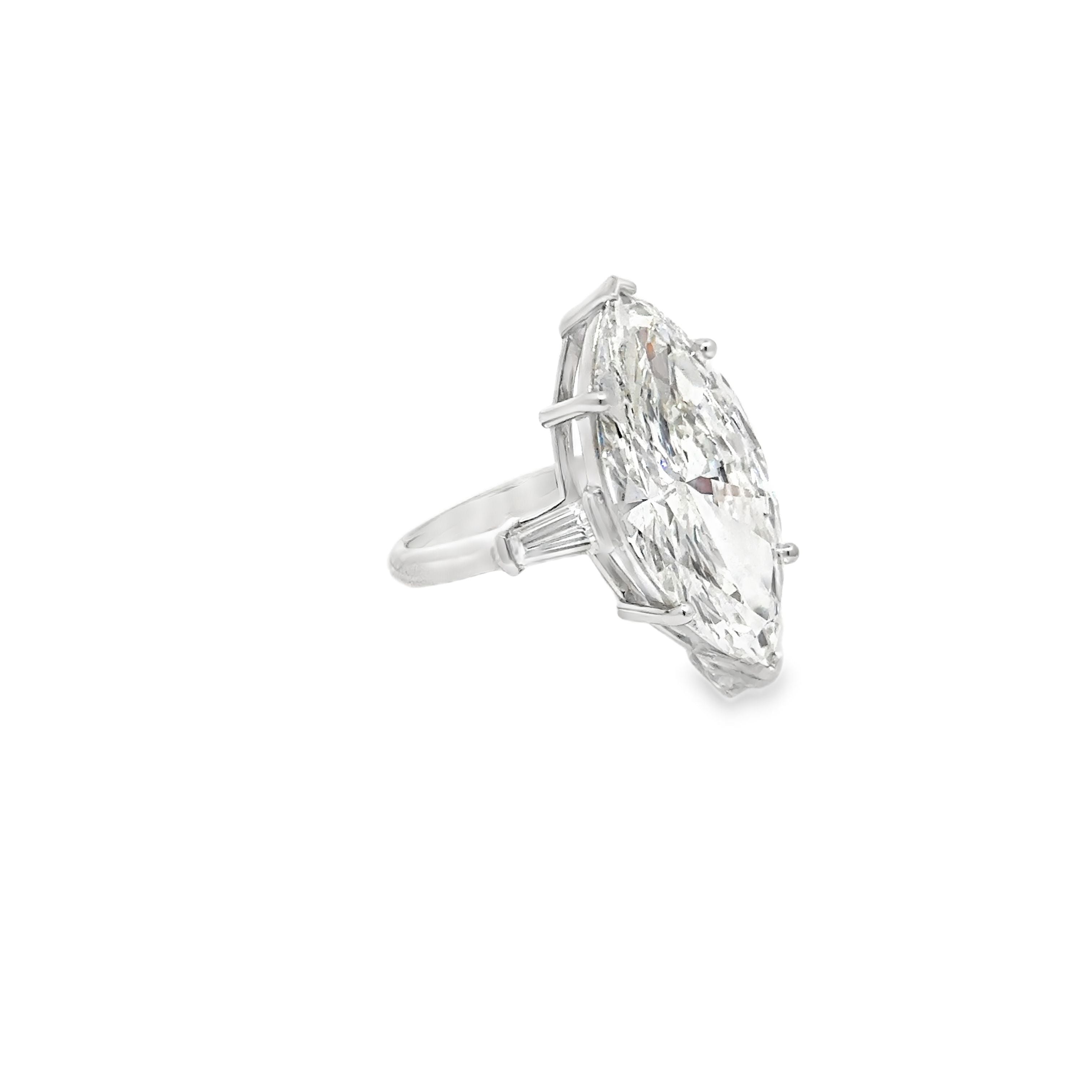 9.02ct Marquise Cut Lab Grown Diamond Set In Platinum