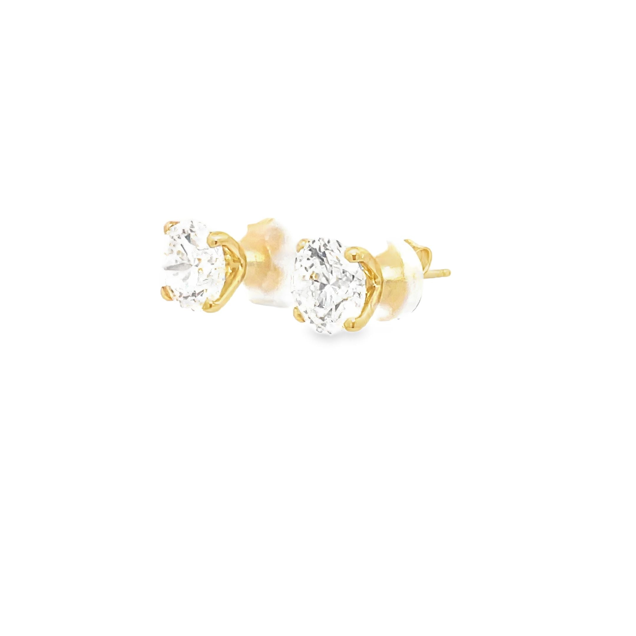 5.00ct Total Lab Grown Diamond Round Brilliant Cut Diamond Studs Set In 18ct Yellow Gold