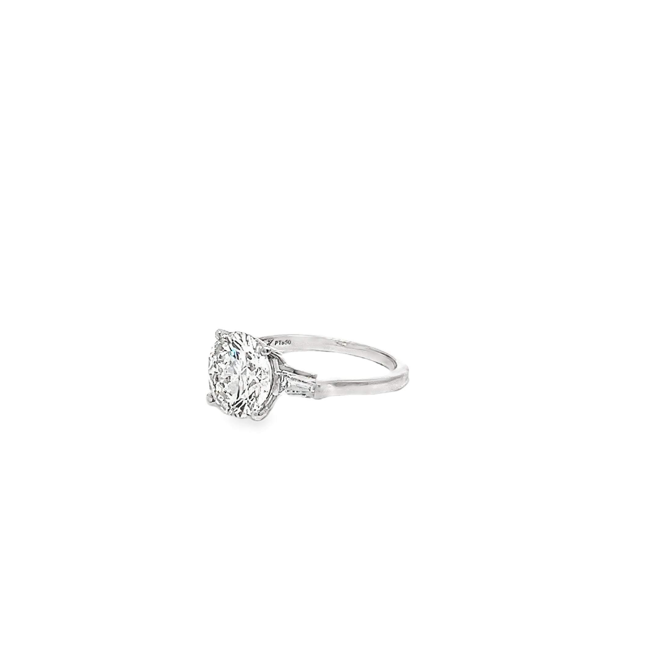 2.12ct Lab Grown Diamond Round Round Brilliant Cut Ring Set In Platinum